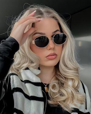 Hip-Hop Inspired Polarized  Vintage Metal Oval Sunglasses for Bold Style
